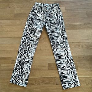 Zebra print jeans